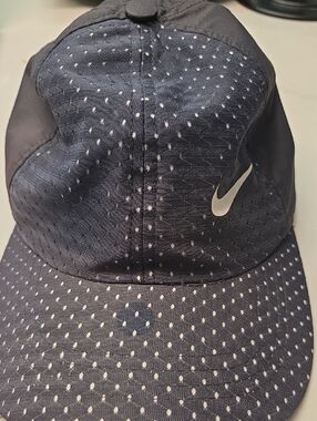 Nike Navy and White Dotted Athletic Cap